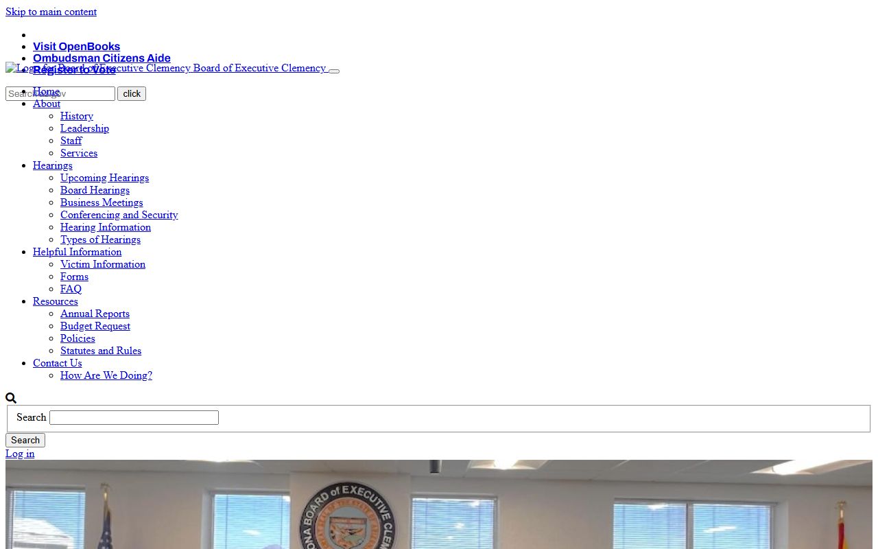 Arizona Board of Executive Clemency website for pardon and clemency information